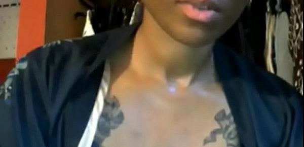  sexy ebony seductress webcam tease